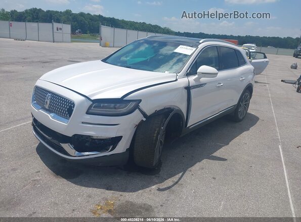 2LMPJ8L9XKBL58633 2019 LINCOLN NAUTILUS White Vista tres cuartos delantera izquierda