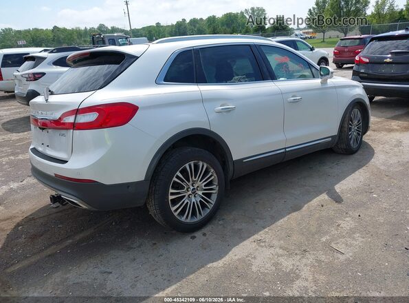 2LMPJ8LR6GBL31291 2016 LINCOLN MKX White Rear right