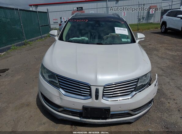 2LMPJ8LR6GBL31291 2016 LINCOLN MKX White Instrument cluster view