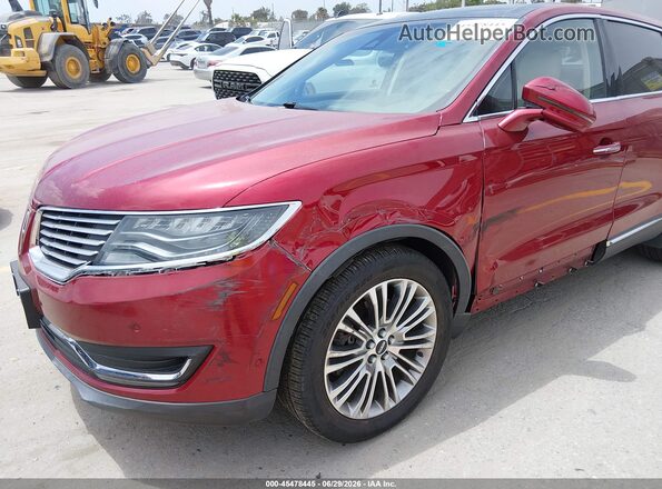 2LMTJ6LP9GBL57286 2016 LINCOLN MKX Red Vista frontal