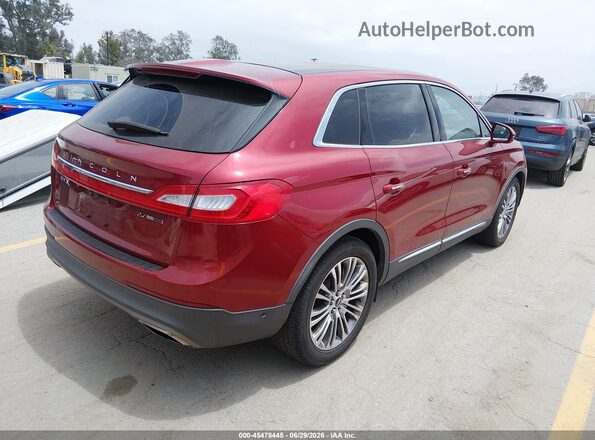 2LMTJ6LP9GBL57286 2016 LINCOLN MKX Red Trasero derecho