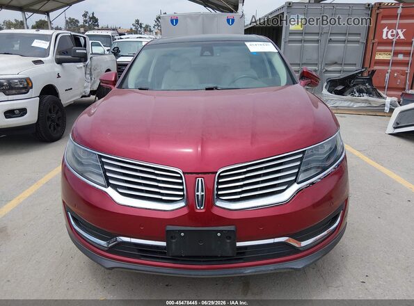 2LMTJ6LP9GBL57286 2016 LINCOLN MKX Red Vista del cuadro de instrumentos