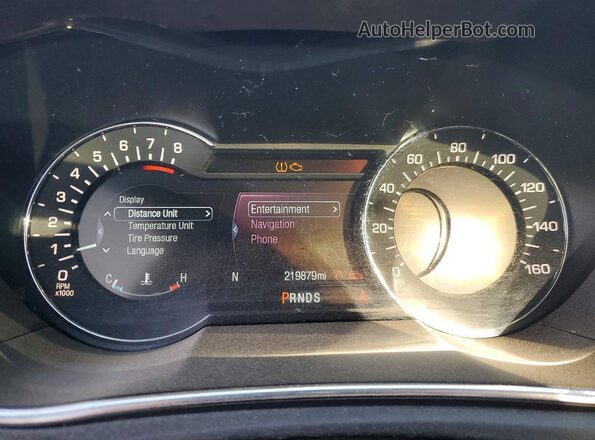 2LMTJ8LP8GBL57646 2016 LINCOLN MKX Black Вид щитка приладів
