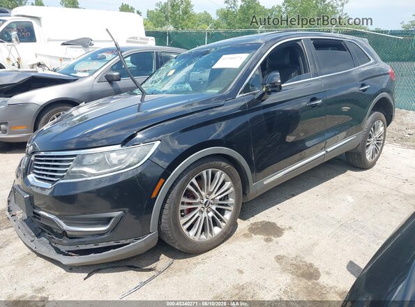 2LMTJ8LR6GBL21794 2016 LINCOLN MKX Black Առջևի ձախ երեք քառորդ տեսարան