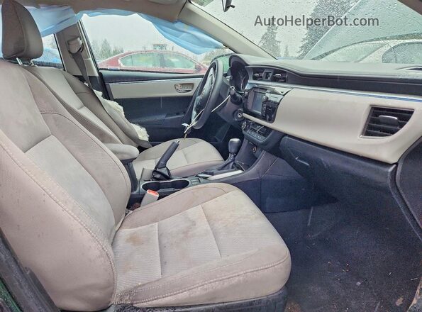 2T1BPRHE1GC506526 2016 TOYOTA COROLLA Зеленый Вид салона спереди