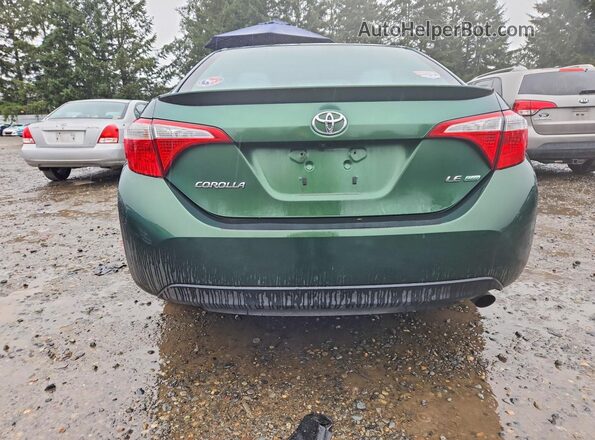 2T1BPRHE1GC506526 2016 TOYOTA COROLLA Зеленый Вид сзади