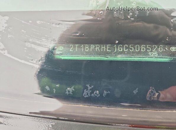 2T1BPRHE1GC506526 2016 TOYOTA COROLLA Зеленый Вид подкапотного пространства