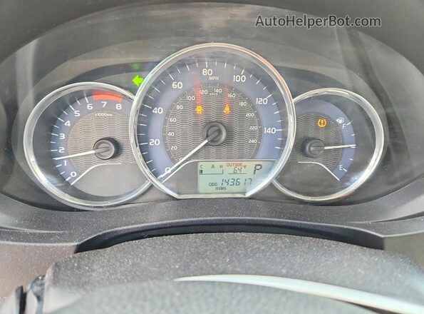 2T1BURHE0GC489520 2016 TOYOTA COROLLA White Instrument cluster view