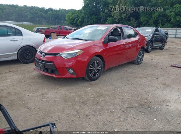 2T1BURHE0GC549036 2016 TOYOTA COROLLA Red წინა მარცხენა ხედი სამი მეოთხედიდან
