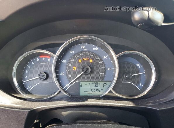2T1BURHE0GC718925 2016 TOYOTA COROLLA White Widok zestawu wskaźników
