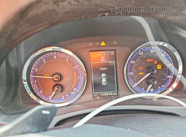 2T1BURHE0HC778608 2017 TOYOTA COROLLA Black ხელსაწყოთა პანელის ხედი