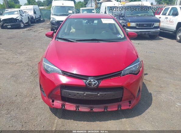 2T1BURHE0HC812062 2017 TOYOTA COROLLA Red Widok zestawu wskaźników