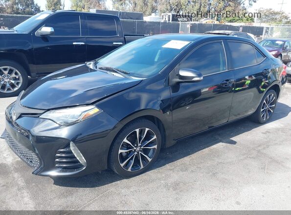 2T1BURHE0HC859205 2017 TOYOTA COROLLA Black Առջևի ձախ երեք քառորդ տեսարան