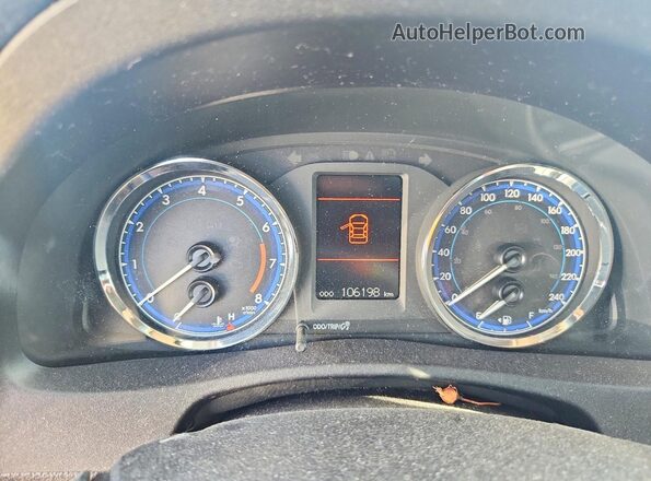 2T1BURHE0JC119076 2018 TOYOTA COROLLA Gray Instrument cluster view