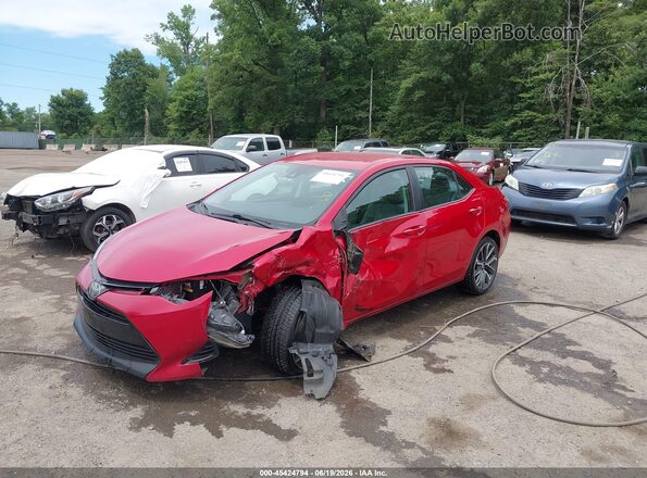 2T1BURHE0KC155724 2019 TOYOTA COROLLA Red წინა მარცხენა ხედი სამი მეოთხედიდან