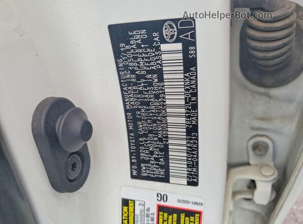 2T1BURHE0KC229126 2019 TOYOTA COROLLA Silver 