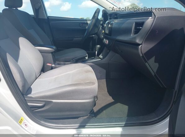 2T1BURHE1GC507314 2016 TOYOTA COROLLA Silver Widok wnętrza z przodu
