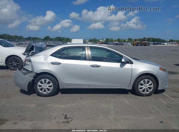 2T1BURHE1GC507314 2016 TOYOTA COROLLA Silver Widok wnętrza z tyłu