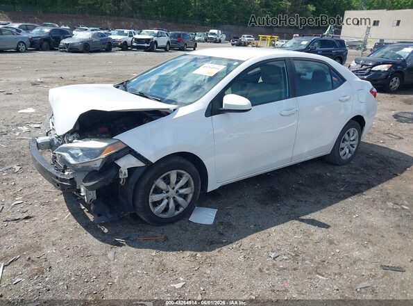 2T1BURHE1GC523917 2016 TOYOTA COROLLA White წინა მარცხენა ხედი სამი მეოთხედიდან