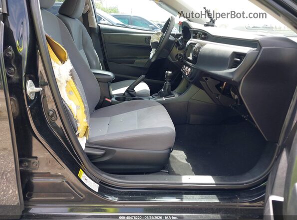2T1BURHE1GC585205 2016 TOYOTA COROLLA Black Widok wnętrza z przodu