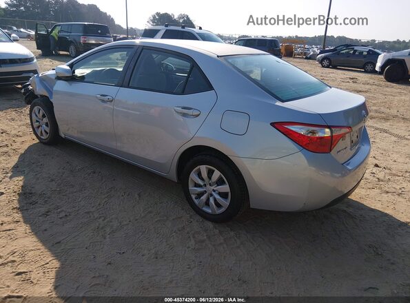 2T1BURHE1GC617022 2016 TOYOTA COROLLA Silver Задня ліва чверть