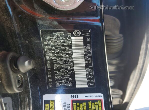 2T1BURHE1GC624858 2016 TOYOTA COROLLA Black Вид підкапотного простору