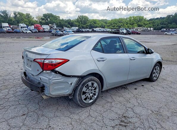 2T1BURHE1GC631437 2016 TOYOTA COROLLA Серебряный Задняя правая четверть