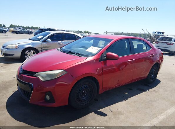 2T1BURHE1GC637593 2016 TOYOTA COROLLA Red Առջևի ձախ երեք քառորդ տեսարան
