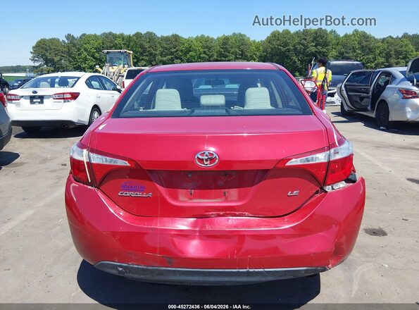 2T1BURHE1GC637593 2016 TOYOTA COROLLA Red 