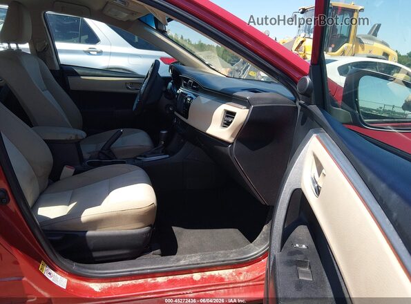 2T1BURHE1GC637593 2016 TOYOTA COROLLA Red Սալոնի դիմացի տեսք