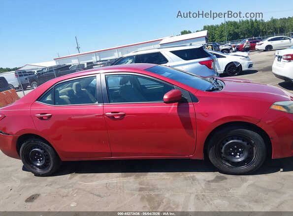 2T1BURHE1GC637593 2016 TOYOTA COROLLA Red Սալոնի հետևի տեսք