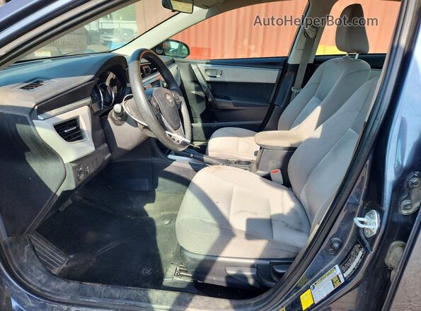 2T1BURHE1GC677138 2016 TOYOTA COROLLA Blue Front interior view