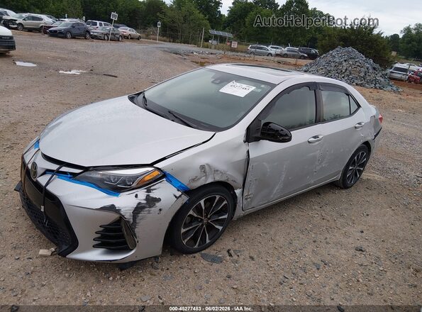 2T1BURHE1HC833650 2017 TOYOTA COROLLA Silver წინა მარცხენა ხედი სამი მეოთხედიდან