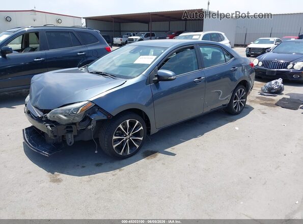 2T1BURHE1JC037762 2018 TOYOTA COROLLA Blue Առջևի ձախ երեք քառորդ տեսարան