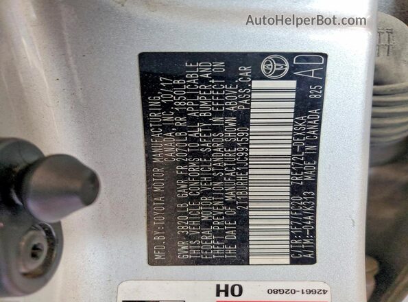 2T1BURHE1JC991590 2018 TOYOTA COROLLA Silver 