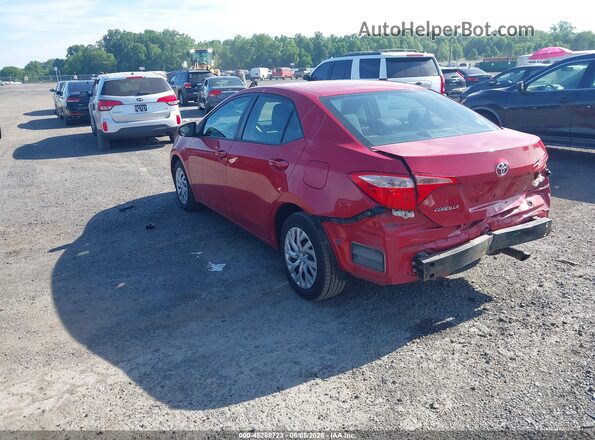 2T1BURHE1KC194287 2019 TOYOTA COROLLA Красный Задняя левая четверть