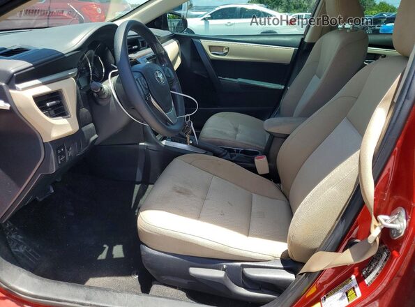 2T1BURHE2GC524333 2016 TOYOTA COROLLA Red 