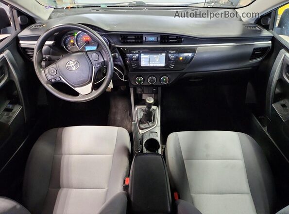 2T1BURHE2GC598318 2016 TOYOTA COROLLA Gray წინა პანელის ხედი