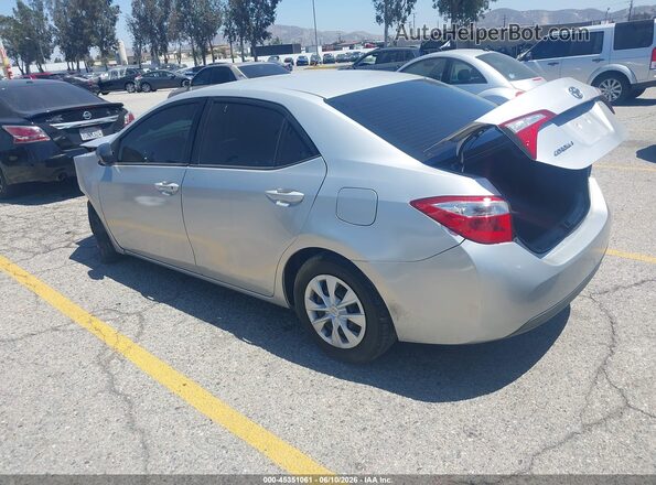 2T1BURHE2GC604280 2016 TOYOTA COROLLA Silver Հետևի ձախ