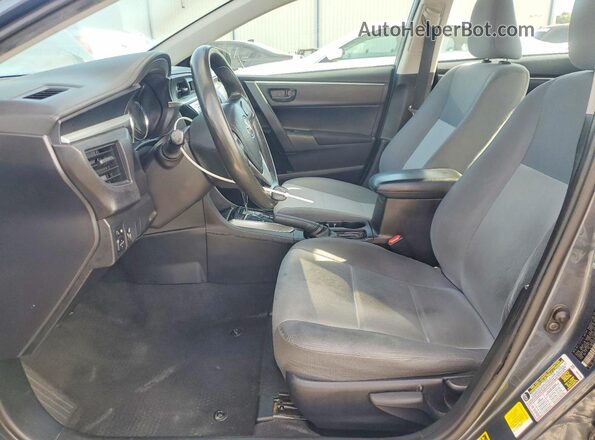 2T1BURHE2GC618244 2016 TOYOTA COROLLA Charcoal წინა სალონის ხედი