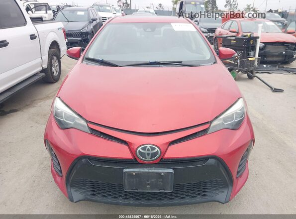 2T1BURHE2HC760143 2017 TOYOTA COROLLA Red Instrument cluster view