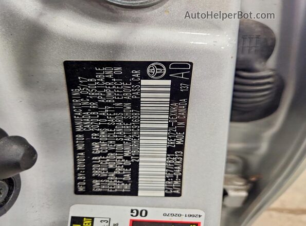 2T1BURHE2HC916987 2017 TOYOTA COROLLA Silver 