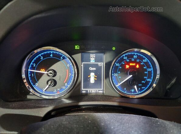 2T1BURHE2HC945566 2017 TOYOTA COROLLA Black Instrument cluster view