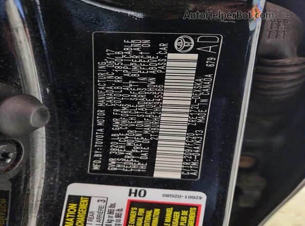 2T1BURHE2HC945566 2017 TOYOTA COROLLA Black Engine compartment view