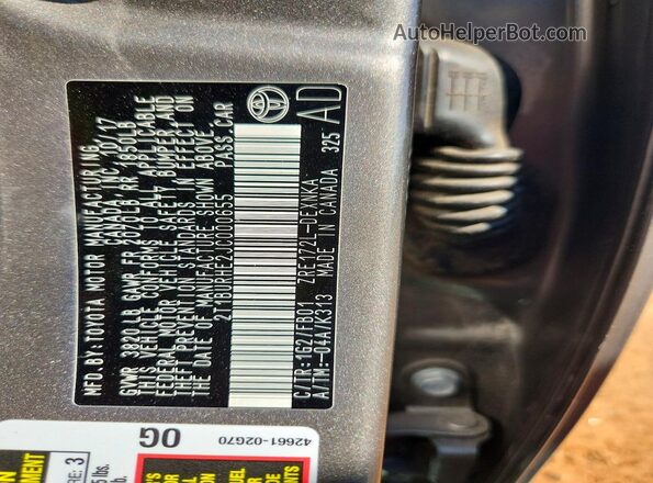 2T1BURHE2JC000655 2018 TOYOTA COROLLA Серый Вид подкапотного пространства