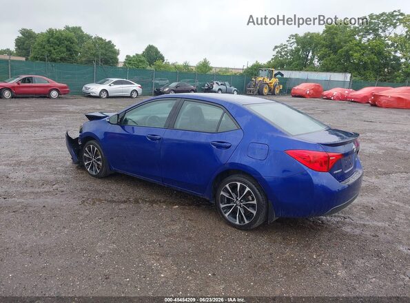 2T1BURHE2JC039259 2018 TOYOTA COROLLA Blue Rear left