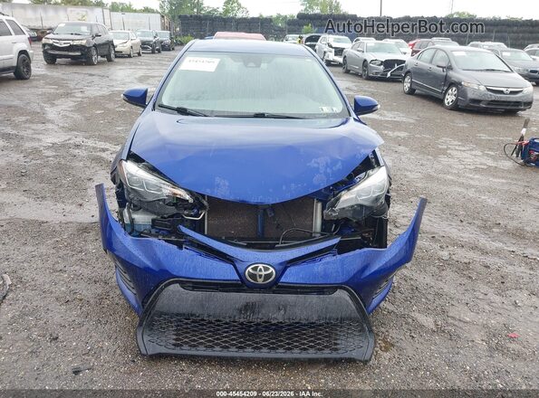 2T1BURHE2JC039259 2018 TOYOTA COROLLA Blue Instrument cluster view