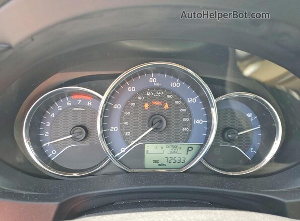 2T1BURHE3GC721026 2016 TOYOTA COROLLA Silver Vista del cuadro de instrumentos