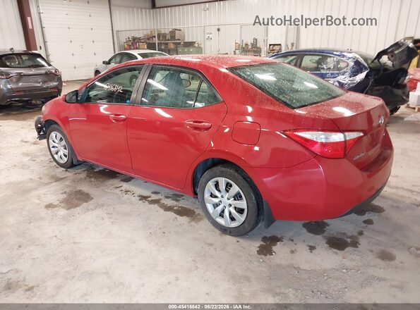 2T1BURHE3GC736965 2016 TOYOTA COROLLA Red Задня ліва чверть
