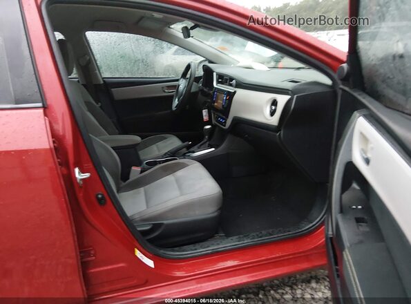 2T1BURHE3JC041568 2018 TOYOTA COROLLA Red წინა სალონის ხედი
